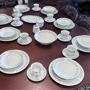 Vintage Fine China by Dynasty “Elegance” is the pattern 8 place setting & more